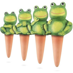 XueshouRT Self Watering Spikes for Frog Plant Terracotta Slow Release Watering Equipment Automatic Plant Watering for Indoor Outdoor 4 Pack