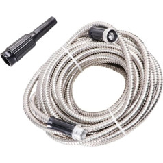 GANAZONO Stainless Steel Garden Hose Water Hose 30 m Irrigation Hose Retractable Hose Stainless Steel Hose Metal Hose Water Pipe Accessories Flexible Silver