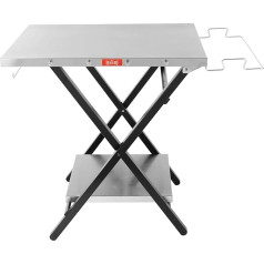 Feasto Großer Klapptisch, faltbarer Grillständer und Pizzaofenständer, tragbarer Outdoor-Lebensmittelzubereitungstisch, freundlich zur Aufbewahrung, ideal für Camping oder Wohnmobil,