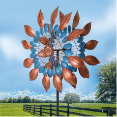 Outdoor Wind Chimes 84 Inch 360 Degree Kinetic Wind Sculpture Spinner Windmills Outdoor Lawn Garden Decoration