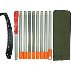 SUNORCHID Pruning Saw with Handle, 4 m Hand Saw, Adjustable Length, Pruning Saw, Garden Tools Set, Pole Pruner, High Reach Pole with Carry Bag, Cuts Neatly and Quickly for Branches