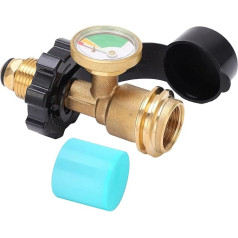 Propane Meter, Propane Meter for Propane Tank, RV Propane Gauge Leak Detector Pressure Gauge, Grill Propane Tank Gauge for Motorhome, Cylinder, BBQ Grill, Heating