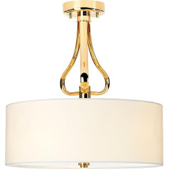Licht-Erlebnisse Decorative Bathroom Lamp LED IP44 Splashproof Round in Gold Cream Heart Ceiling Light Bathroom