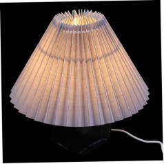 OSALADI 1 x Ceramic Pleated Table Lamp Desk Top Bedroom Night Light Life Table Lamp Made of Wood Baby Nursery Decor Pleated Table Lamp Nordic Plastic Gift