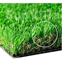 sunvilla - Realistic artificial grass/turf 4 ft x 13 ft = 52 square feet green / olive green / yellow