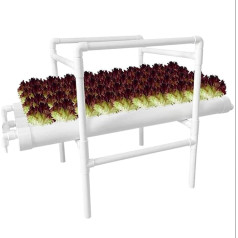 Hydroponic Cultivation Set, 4 Tubes, 40 Plant Locations, PVC Hydroponic Pipe, Home Water Poulticure, Garden Plant System, Hydroponic Planting Equipment, Vegetables, Flowers, Fruit, 90