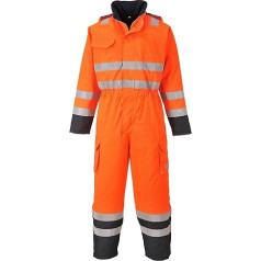 Portwest S775ONRS Bizflame Rain Hi-Vis Multi Coverall, Regular, Size: Small, Orange/Navy