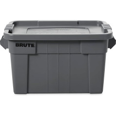 Rubbermaid 75.5L BRUTE Tote with Lid - Grey