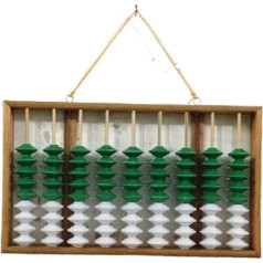 CVBFGH Chinese Abacus with 9 Columns and 9 Beads, Wooden Hanger, Large Size, Non-Slip Abacus, Chinese Soroban Tool in Math Teaching for Teachers