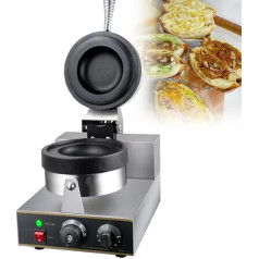 Electric Burger Maker, UFO Burger Maker 1300W Panini Press, Commercial Non-Stick Panini Press for Hamburger, 50-300°C Adjustable Temperature for Commercial Home Use(Sin