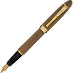 Aurora IPSILON Velvet Fountain Pen | Writing Pen Made of Velvet Fabric with Gold-Plated Fittings | Gold-Plated Steel Nib in Thickness M | Gift Box