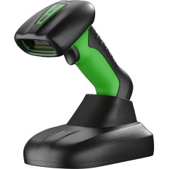 NETUM 2D QR Industrial Bluetooth Barcode Scanner with Charging Station, Upgraded Wireless 2D/1D Bar Code Reader, 2600 mAh Battery, Drop Dustproof, Hands-Free Kit for Windows, Mac, Android, iOS