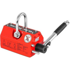 Steinberg Systems - Lifting Magnet Crane Magnet (300 kg Lifting Capacity, 900 kg Tensile Force, -40° to 80° Temperature Range, Shut-Off Function) Red