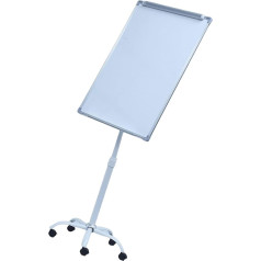 YUPEIUKLI Mobile Whiteboard, Height Adjustable, Dry Erase Whiteboard, Standing Whiteboard, Magnetic Whiteboard for Office and Classroom