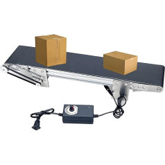 Desktop Conveyor Belt, 490mm Small Conveyor Belt Loading Track Adjustable Speed Length About 50cm, Meet Daily Need, Improve Work Efficiency, for Packaging Factory, Production