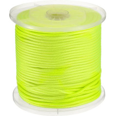 sourcing map Solides geflochtenes Nylonseil, 0,6 cm, 150 m, Mehrzweck-Polypropylen-Allzweckseil, Schnur für Camping, Fahnenmast, Kletterknoten, Gelb