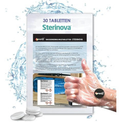 Levinq Puritabs Maxi Value Pack Sterinova 30x Water Rowing Machine Tablets such as Waterrower, Skandika, Hammer, + LevinQ Gloves, Extra Concentrated, Against Algae