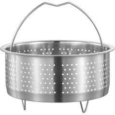 Cabilock Steamer Insert Steamer Pot Steamer Basket Stainless Steel Steamer Basket Rice Steamer Pressure Cooker Spare Parts Vegetable Steamer Fish Steamer Accessories 20 cm