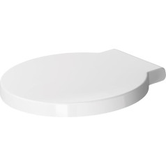 Duravit Starck 1 0065880099 Toilet Seat with SoftClose Hinged Shaft Stainless Steel/White
