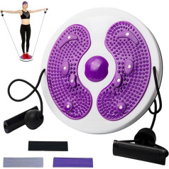 Waist Whisper Waist Twisting Disc with 3 Sports Headbands, WATUNID Body Shaping Waist Sculptor Twist with Drawstring and Foot Massage, Twister Exercise for Waist, Fitness Turntable for Home Training