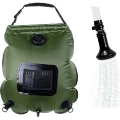 Hotour Tragbare Outdoor-Dusche 5-Gallonen Solar Dusche Wasser Tasche Camping Dusche 20L mit Thermometer