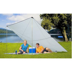 BERGER Ultralight Outdoor Tarp 3 x 3 m UV+50 │ Camping Awning Caravan, Small Pack Size, Sun Protection for Beach Garden │ Ideal as Awning 3 x 3 m for Tent, Caravan or Car