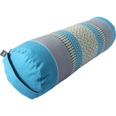 VLFit Large Yoga Bolster - Shape-Retaining Tube Cushion for Meditation Stretching Bolster Made of Eco-Friendly Kapok - 50 x 15 x 15 cm - Washable Cotton Cover