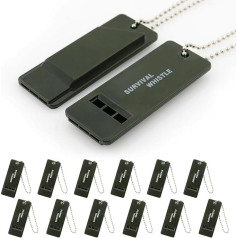 Z-LEAP Notfallpfeifen mit Umhängeband, Sicherheitspfeife, Survival-Pfeife, laut, für Camping, Wandern, Jagd, Rettung, Signalisierung, Sport, Outdoor, Kunststoff, 12 Stück