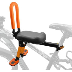 OUSEXI Children's Bicycle Seat for Mountain Bikes, Family Bikes, City Bikes, Foldable Bicycle Seat Children Front for Children from 2-6 Years (Small)