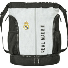 Safta Real Madrid First Kit 24/25 Gym Backpack One Size, White Grey