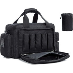 AUMTISC Tactical bag, range bag, weapon bag, pistol bag, for large pistols, loading strips, ammunition accessory bag for hunting, shooting range, competition