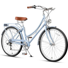 AVASTA Hybrid Bike for Women Female Lightweight 26 Inch City Commuter Comfort Lady Road Bike 6 Speed Multiple Colours