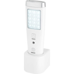 TFA Dostmann Multi-Function Security Lamp, Lumatic Guard LED Safety Lamp, Black/Silver, L 86 x W 59 x H 190 mm