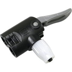 Double Head Bicycle Air Pump Nozzle RLECS Black Plastic Dual Head Bicycle Pump Head Nozzle Multipurpose Double Pump Head Hose Adapter Connection Bicycle Pump Double Head Nozzle
