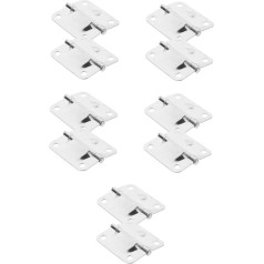 PRETYZOOM 5 sets of accessories for insulated boxes, cooler replacement hinge, camping cool boxes with metal hinges, replacement of steel cooler hinges, silver, stainless steel, 2 pieces x 5