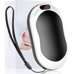 Wothfav Handwärmer, 10000 mAh USB wiederaufladbarer elektrischer Handwärmer, elektrischer Taschenwärmer mit Digitalanzeige, tragbare Powerbank, warmes Wintergeschenk für Frauen, Männer, Kinder