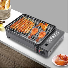 Portable Table Grill Gas with Grill Net, Portable Gas Grill Camping Grill Set, Portable Table Grill Gas with Grill Net, Grill Pan and Other Accessories, for Camping, Travel, Trekking and Outdoor