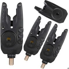 Fox Mini Micron X + Hardcases 3+1 - Bite Alarm Set for Carp Fishing, Wireless Bite Alarm for Carp