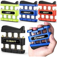 FitBeast Finger trainer, finger trainer, hand trainer to improve dexterity and strength in fingers, hands, forearms, grip strength trainer for musicians, climbers and therapy