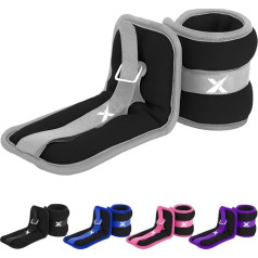 Xn8 Weight Cuffs Foot, Arm Weights, Wrist Weights, Adjustable Running Weights for Arms and Legs, 0.5 kg - 3 kg, Fitness, Exercise, Running, Jogging, Gymnastics