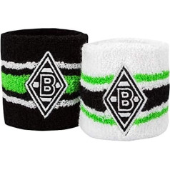 Borussia Mönchengladbach Sweatband Set of 2, Pulse Warmer, Wristband BMG - Plus Bookmark I Love Mönchengladbach