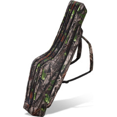 Roy Fishers Camou Rod Bag for up to 3 Mounted Fishing Rods - Fishing Bag - Fishing Backpack for Fishing Equipment - Rod Case