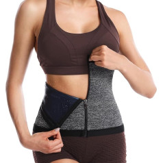 Vigorix Waist Trainer for Women Sauna Suit Waist Trimmer for Women Underbelly Fat Snowflake Zipper