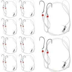 yeeplant 10 x Pompano-Rigs, Surf-Angelzubehör mit hoher Empfindlichkeit, 3/0 Mustad Haken, 36 30 Vorfach, ideal für Dorsch, Schnapper, Flunder
