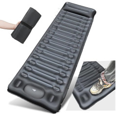 BLUEVER Camping Sleeping Mat Self-Inflating with Foot Press Pump, 14 cm Upgrade Camping Mat Thickened Sleeping Mat Outdoor with Cushion for Hiking, Tent, Outdoor, Beach, Hiking, Travel