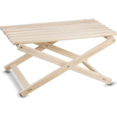 Woodok Coffee Table Side Table for Deck Chairs Made of High-Quality Beech Wood for Beach, Garden, Balcony and Patio Camping Table Foldable