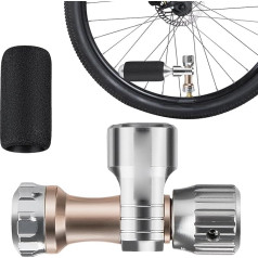 CO2-Reifenfüller für Fahrradreifen,Co2-Reifenfüller | Reifenfüller Fahrradpumpenkopf | CO2-Pumpenköpfe, Reifenfülleraufsatz, Fahrradfüllkopf aus Aluminiumlegierung für Mountainbikes und Rennräder