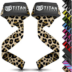 Titan Armour® Weight Lifting Straps Extra Long Neoprene Padded Heavy Duty Deadlift Anti-slip Gel Option Fitness Accessories Men Women
