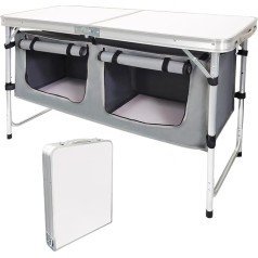 LoKori Portable Camping Table, Aluminium Folding Table, Foldable Beach Tables for Outdoor Use, Picnic Table for Indoor and Outdoor Use, Party, Travel, Wedding, Barbecue, Catering, B