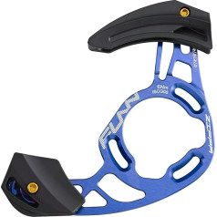 FUNN Zippa AM Chain Guide, ISCG05 Interface, BSA Adapter Included, 32T-38T, Mountain Bike Chain Guard (Blue)